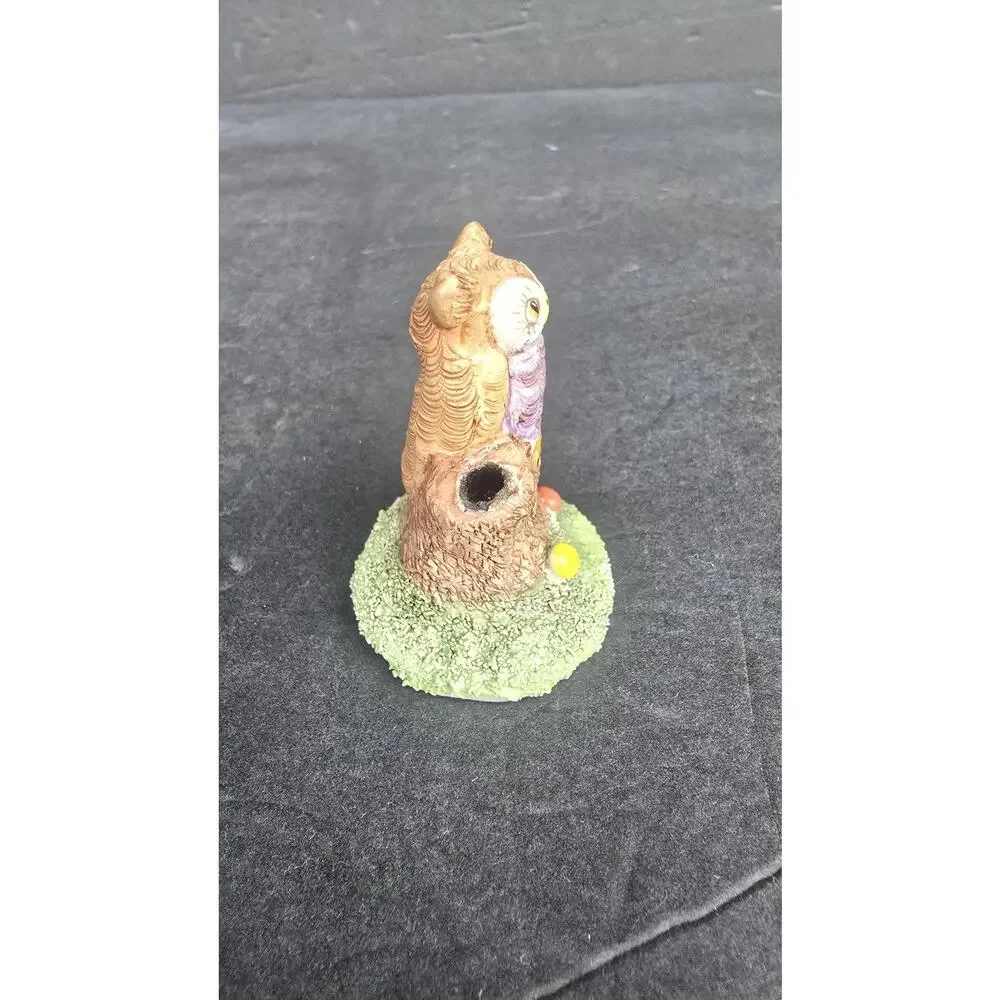 Vintage Basil Matthews Owl Family Figurine Signed Hand Painted Made in England